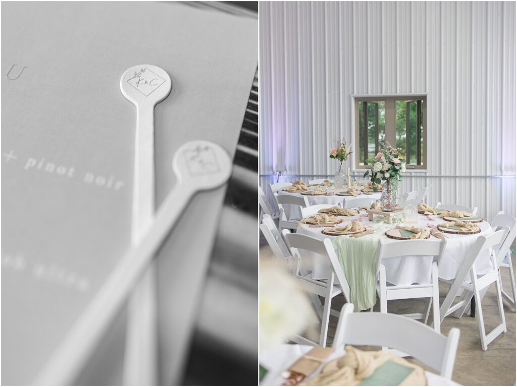 South Dakota Outdoor Wedding - pink and green reception