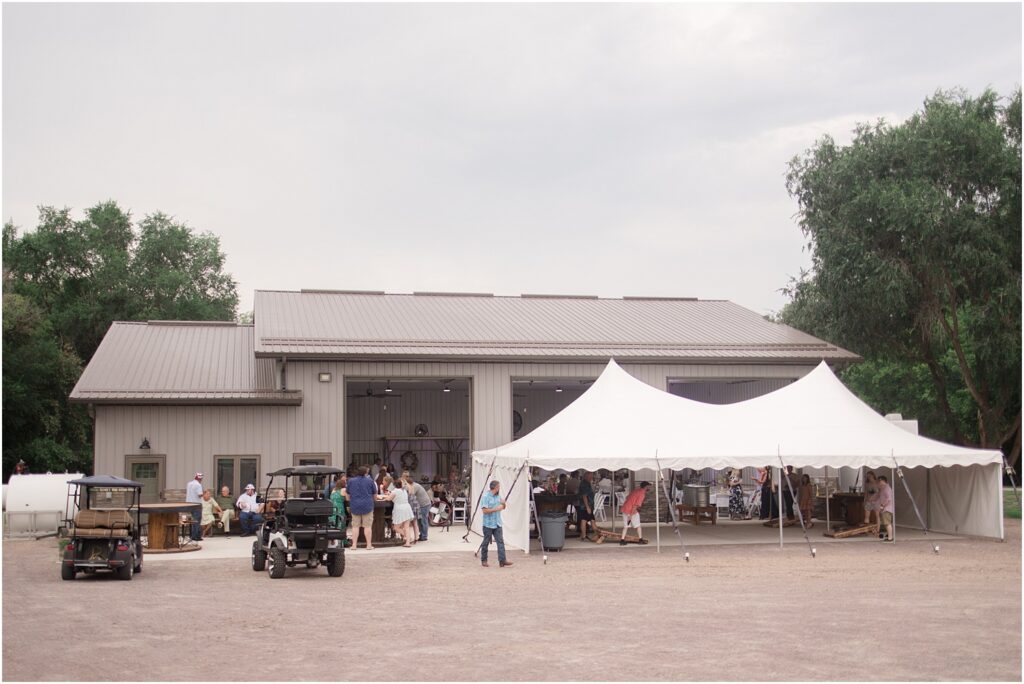 South Dakota Outdoor Wedding - barn reception
