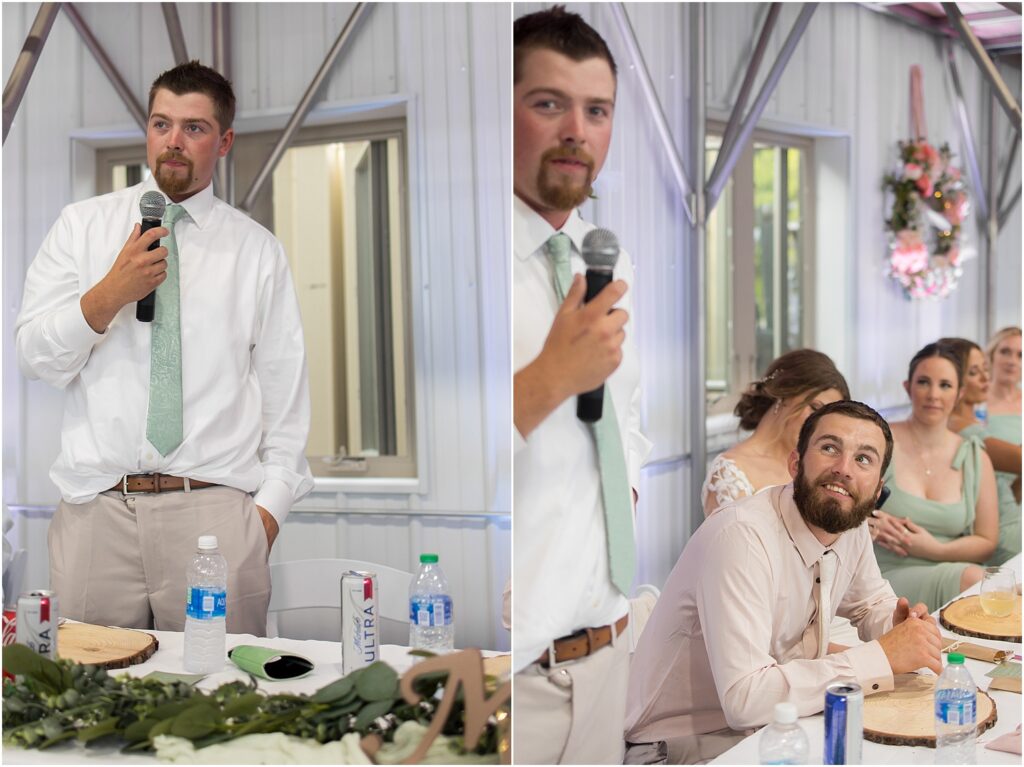 South Dakota Outdoor Wedding - best man speech