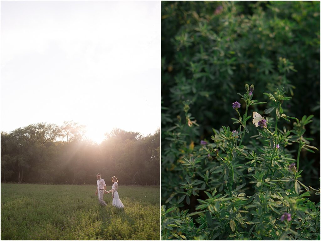 South Dakota Outdoor Wedding - sunset wedding photos