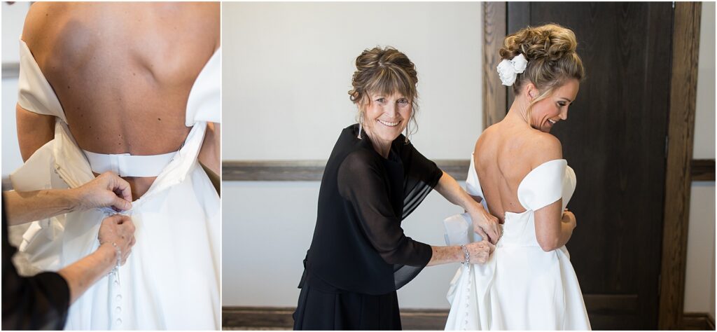 Sioux Falls Country Club Spring wedding - Bride getting ready