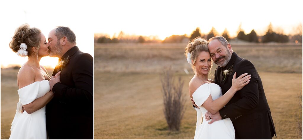 Sioux Falls Country Club Spring wedding - Couple's Sunset photos