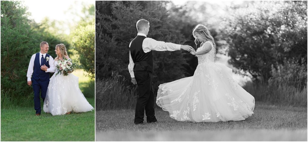 Outdoor July barn Wedding in South Dakota