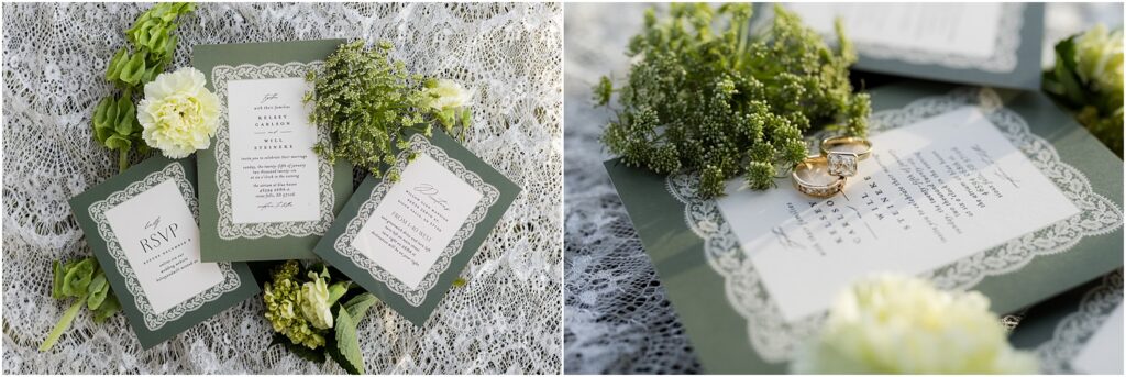 Green wedding details - Sioux Falls Wedding photographer - Sioux falls wedding venue