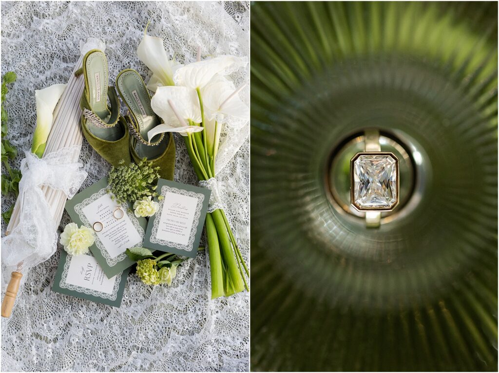 Green wedding decorations - Sioux Falls wedding Photographer South Dakota Boudoir Photographer