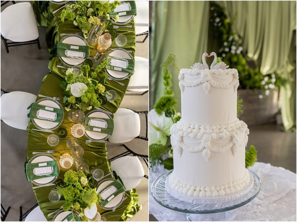 Green wedding decor - Sioux Falls South Dakota Mitchell Brookings