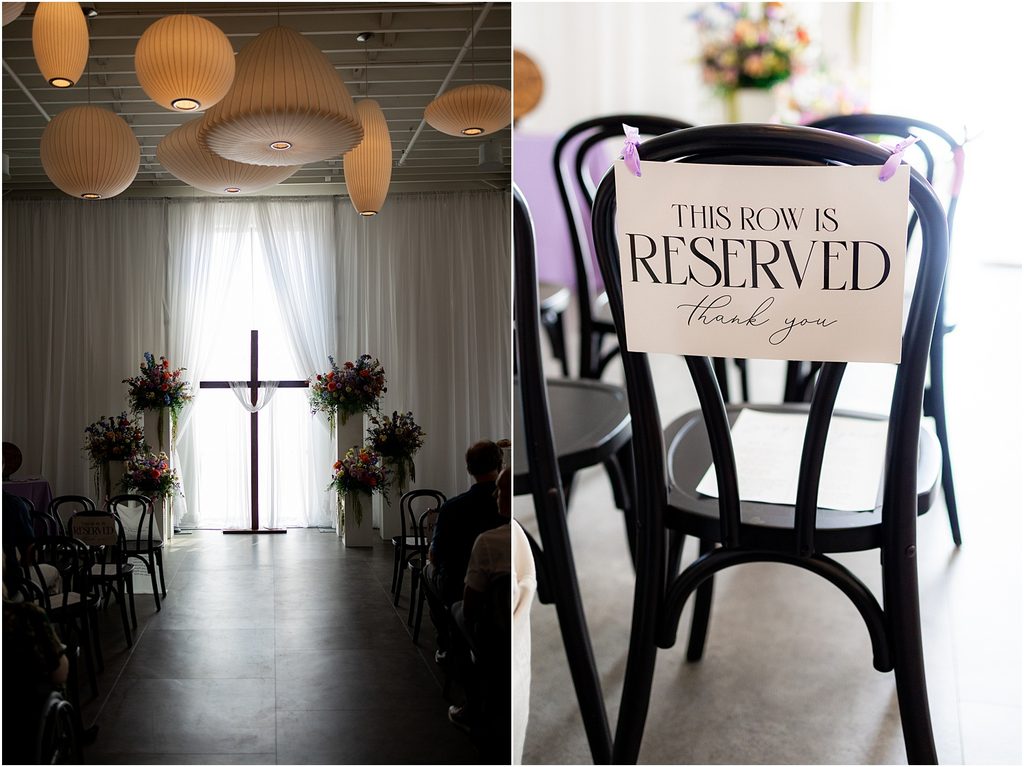 Wedding ceremony at Monick Yards wedding venue. Sioux Falls, SD