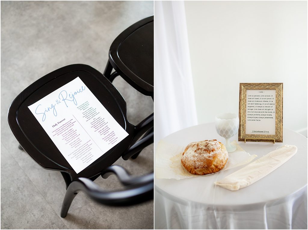 Wedding ceremony details at Monick Yards wedding venue. Sioux Falls, SD