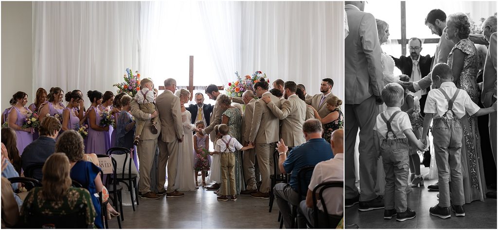 Wedding ceremony at Monick Yards wedding venue. Sioux Falls, SD