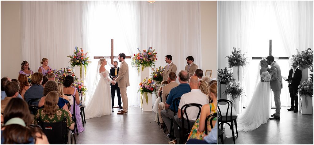 Wedding ceremony at Monick Yards wedding venue. Sioux Falls, SD